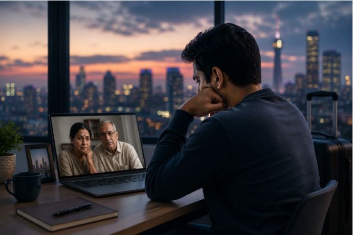 The Emotional Toll of Long-Distance Caregiving as an NRI by Deshsansaar
