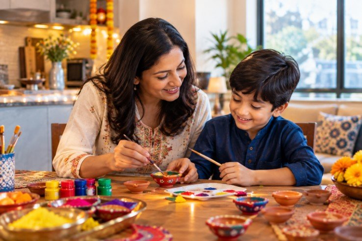 explaining Indian festivals to kids abroad